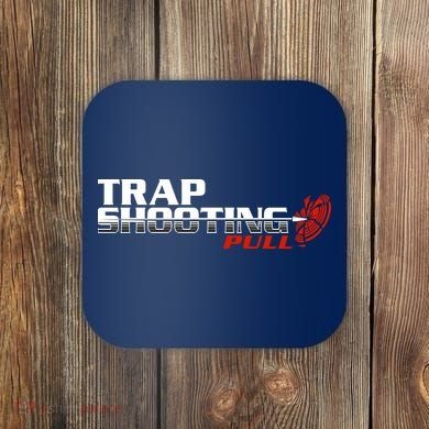 Trap Shooting Logo Coaster