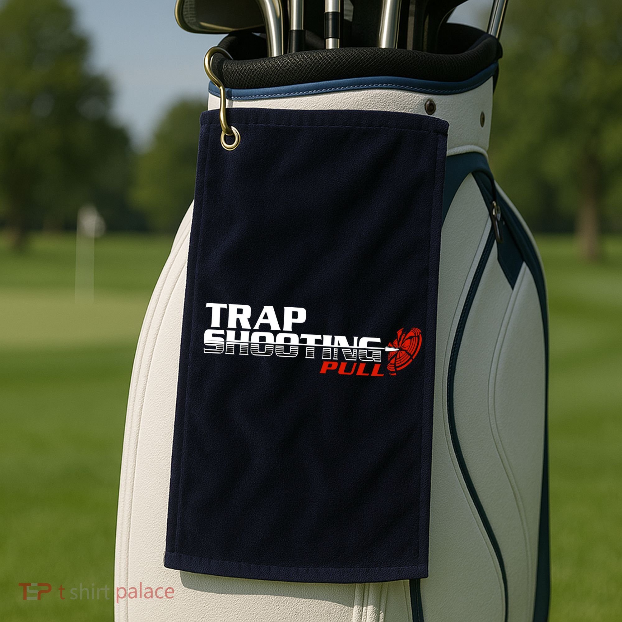 Trap Shooting Logo Golf Towel
