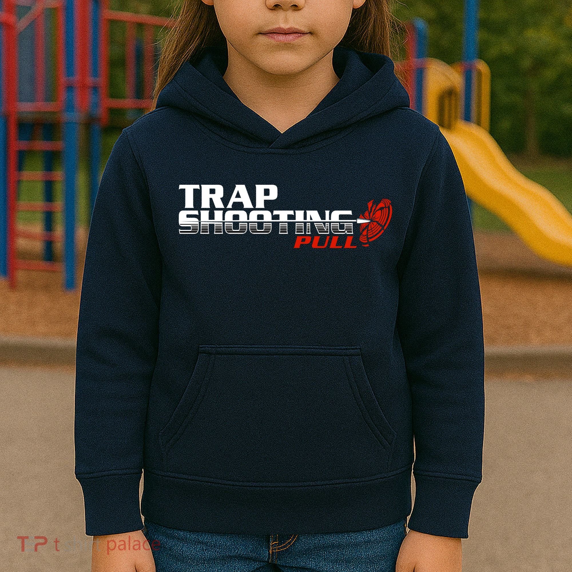 Trap Shooting Logo Kids Hoodie