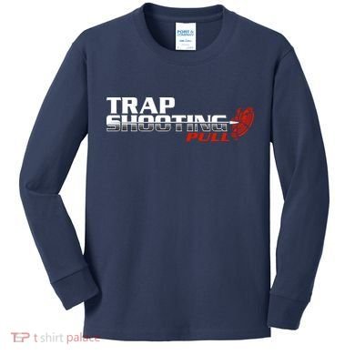 Trap Shooting Logo Kids Long Sleeve Shirt