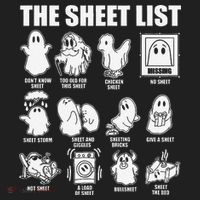 The Sheet List Halloween Funny Boo Sheet Ghost Halloween Women's Sweatshirt thumb 2