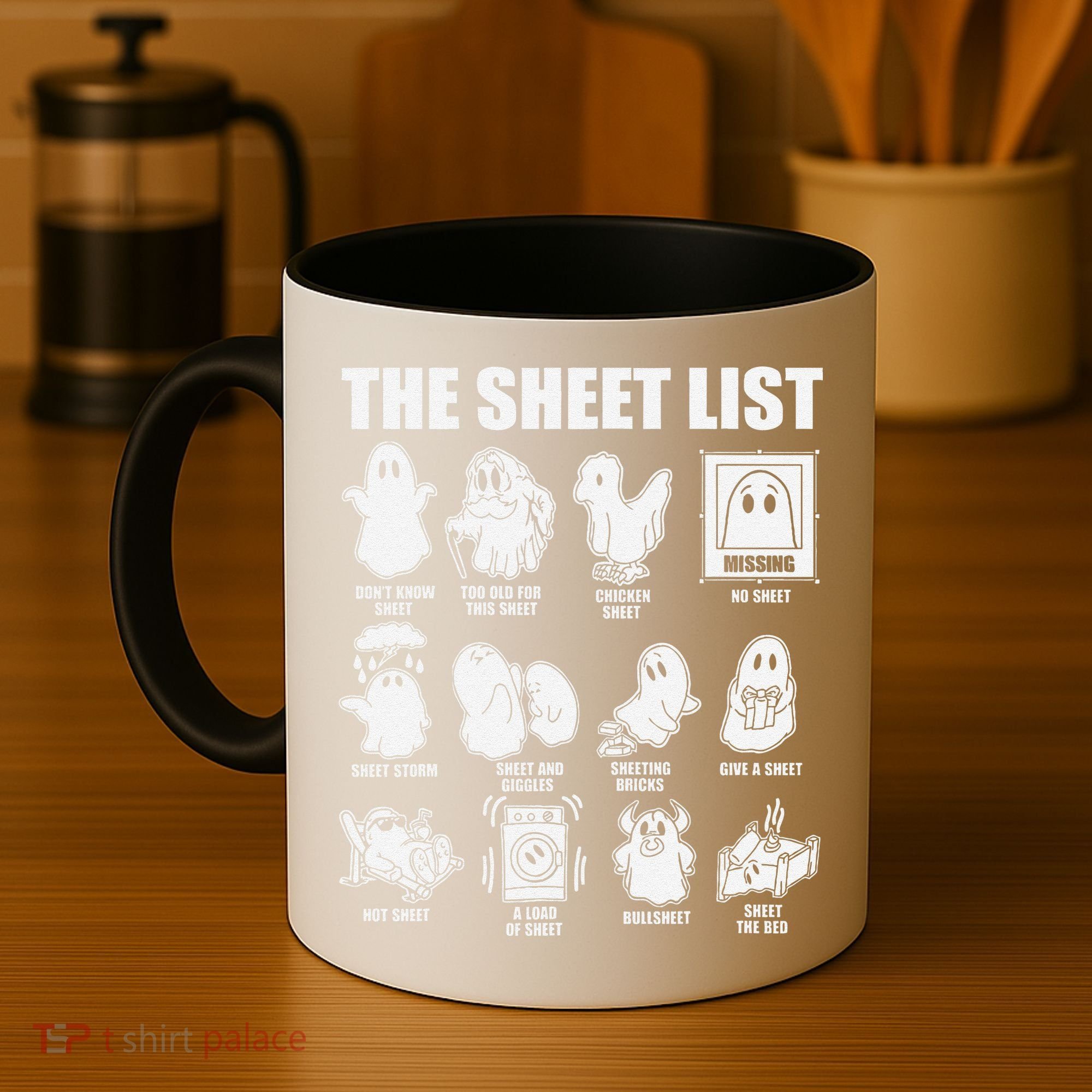 The Sheet List Halloween Funny Boo Sheet Ghost Halloween Coffee Mug