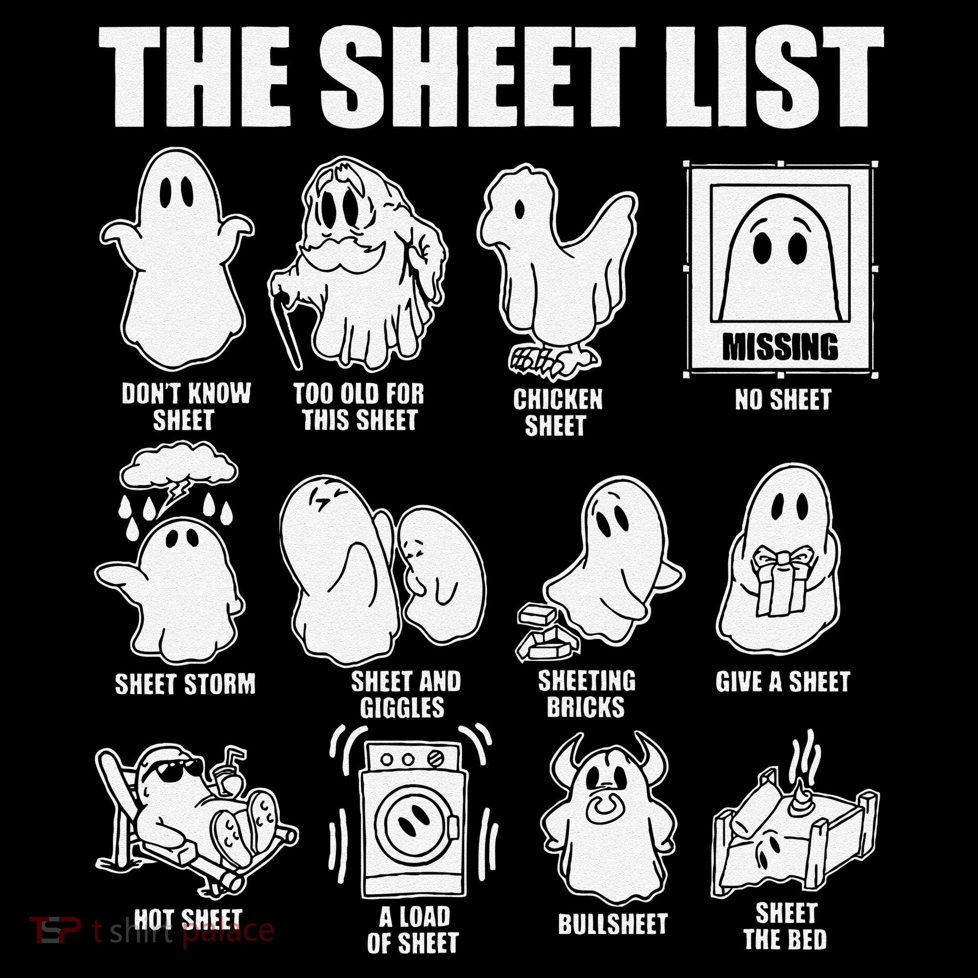 The Sheet List Halloween Funny Boo Sheet Ghost Halloween Women's Hoodie