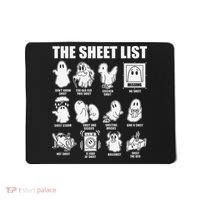 The Sheet List Halloween Funny Boo Sheet Ghost Halloween Mousepad thumb 0