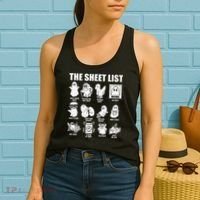 The Sheet List Halloween Funny Boo Sheet Ghost Halloween Women's Tank Top thumb 2