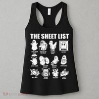 The Sheet List Halloween Funny Boo Sheet Ghost Halloween Women's Tank Top thumb 3