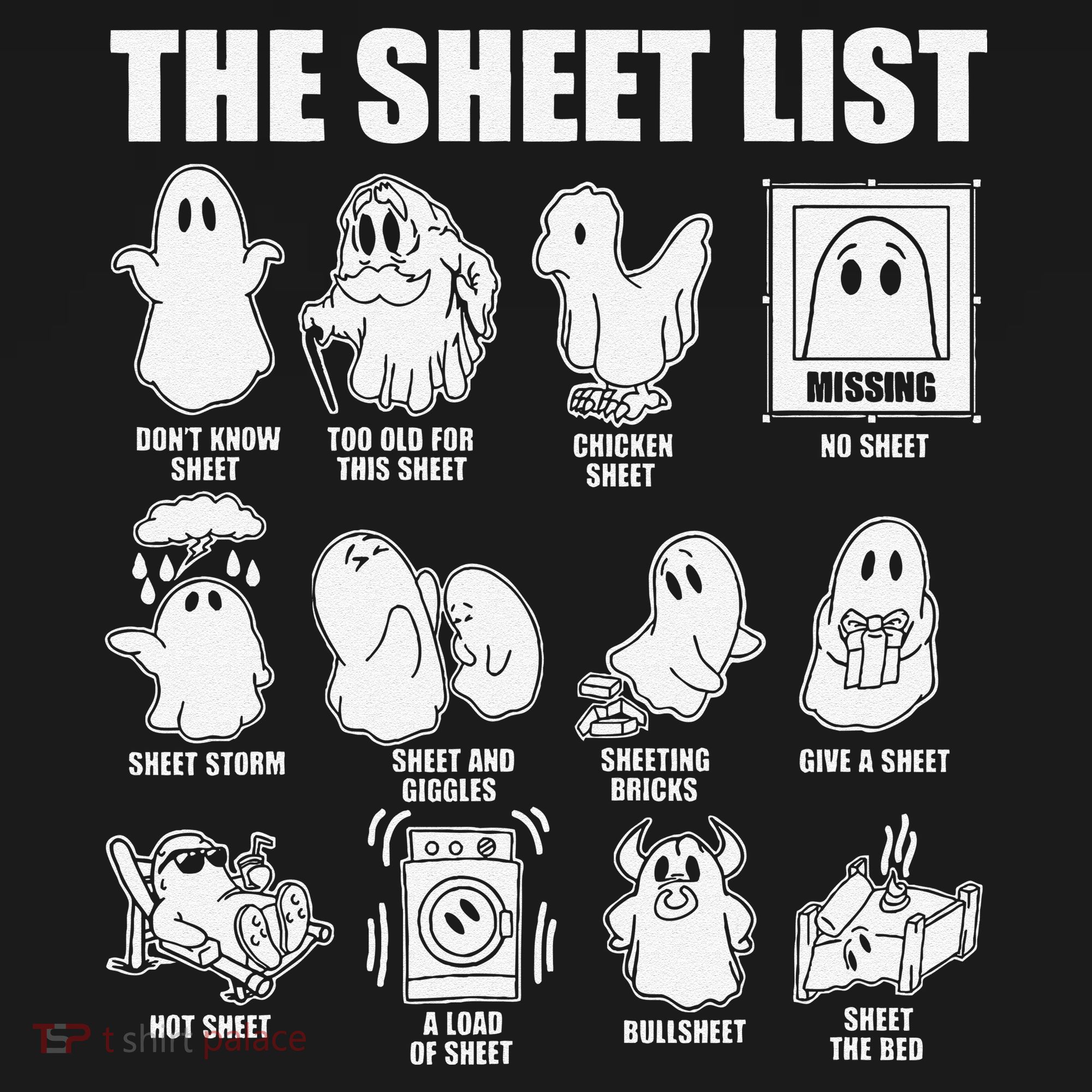 The Sheet List Halloween Funny Boo Sheet Ghost Halloween Women's Tank Top