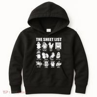 The Sheet List Halloween Funny Boo Sheet Ghost Halloween Kids Hoodie thumb 0