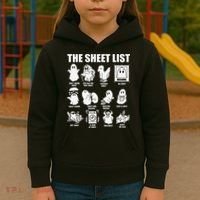 The Sheet List Halloween Funny Boo Sheet Ghost Halloween Kids Hoodie thumb 3