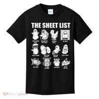 The Sheet List Halloween Funny Boo Sheet Ghost Halloween Kids T-Shirt thumb 0