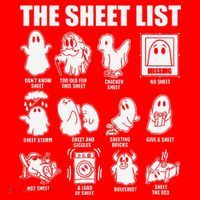 The Sheet List Halloween Funny Boo Sheet Ghost Halloween Santa Hat thumb 1
