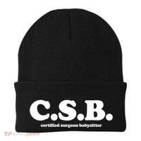 The Scrub Life Certified Surgeon Babysitter Csb Scrub Tech Nurse Beanie thumb 0