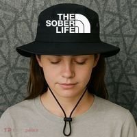 The Sober Life Na Aa Sober Recovery Bucket Hat thumb 3