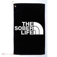 The Sober Life Na Aa Sober Recovery Golf Towel thumb 0