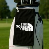 The Sober Life Na Aa Sober Recovery Golf Towel thumb 2