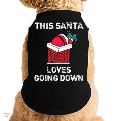 This Santa Loves Going Down Funny Christmas Doggie Tank