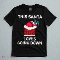 This Santa Loves Going Down Funny Christmas T-Shirt thumb 5