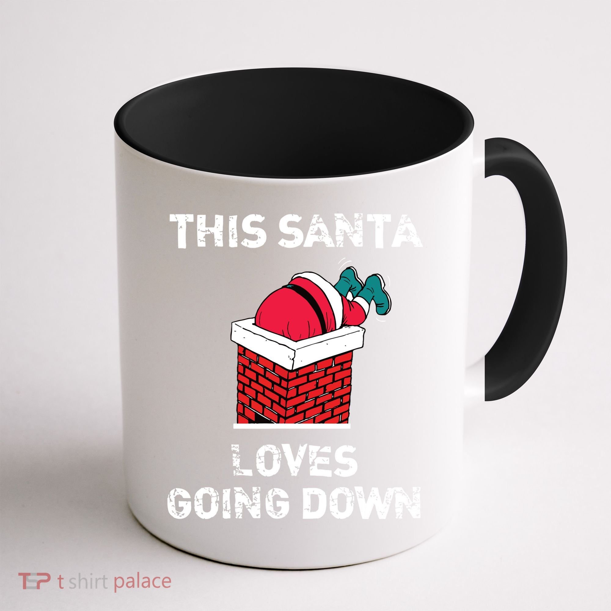 This Santa Loves Going Down Funny Christmas Coffee Mug