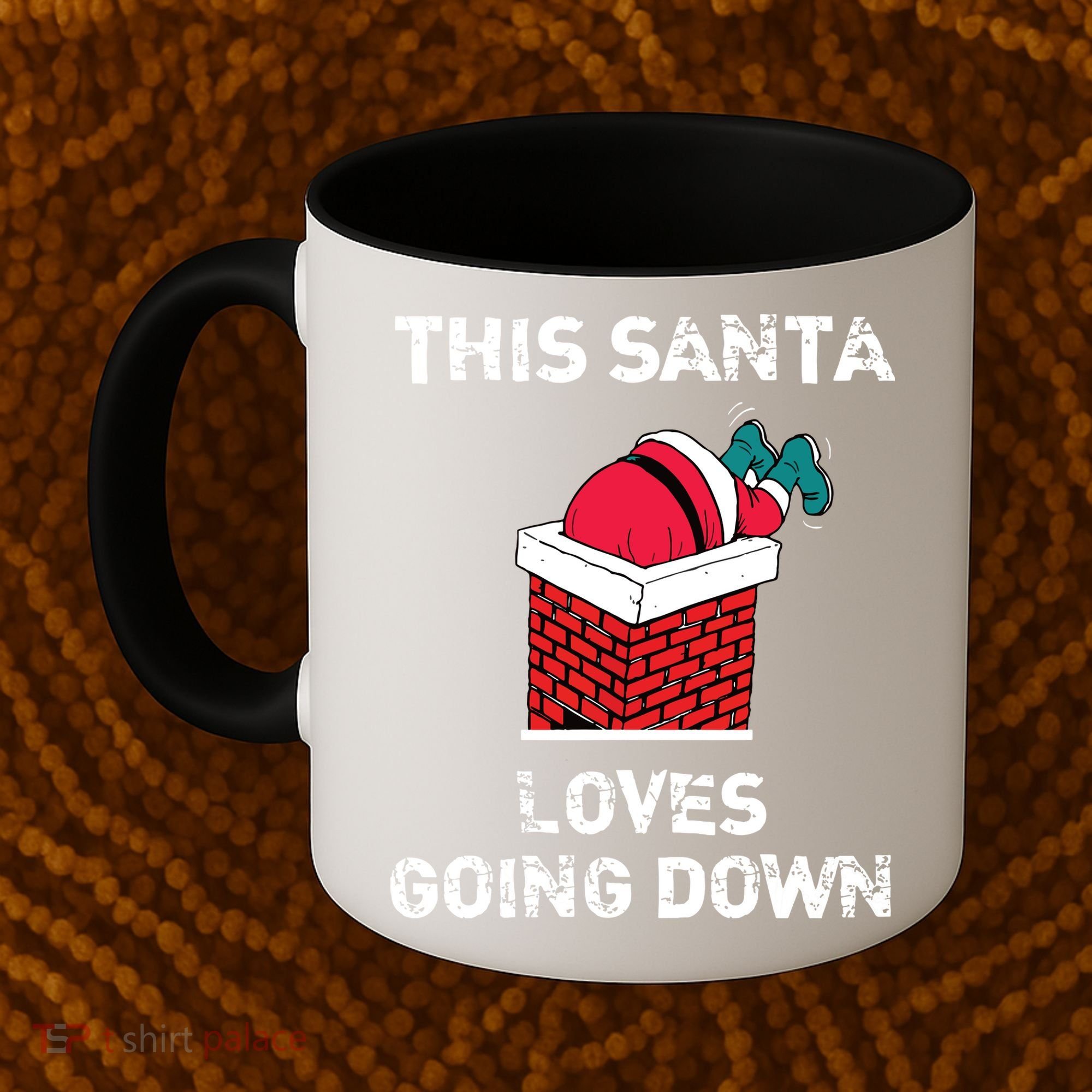 This Santa Loves Going Down Funny Christmas Coffee Mug