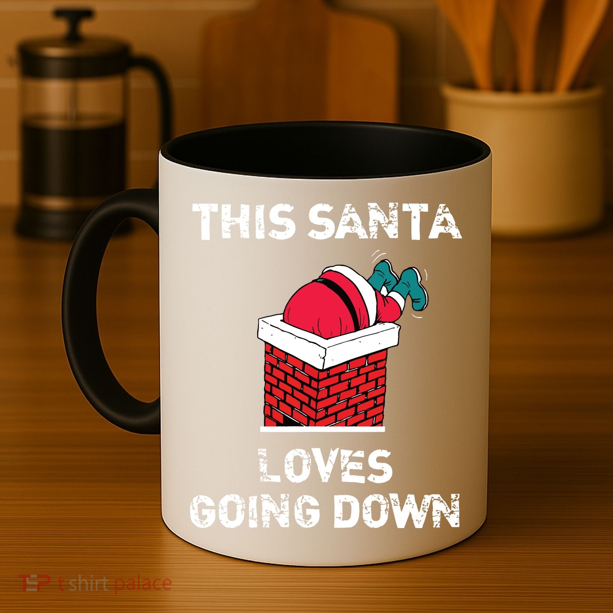 This Santa Loves Going Down Funny Christmas Coffee Mug