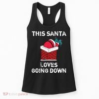 This Santa Loves Going Down Funny Christmas Women's Tank Top thumb 0
