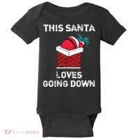 This Santa Loves Going Down Funny Christmas Baby Bodysuit thumb 0