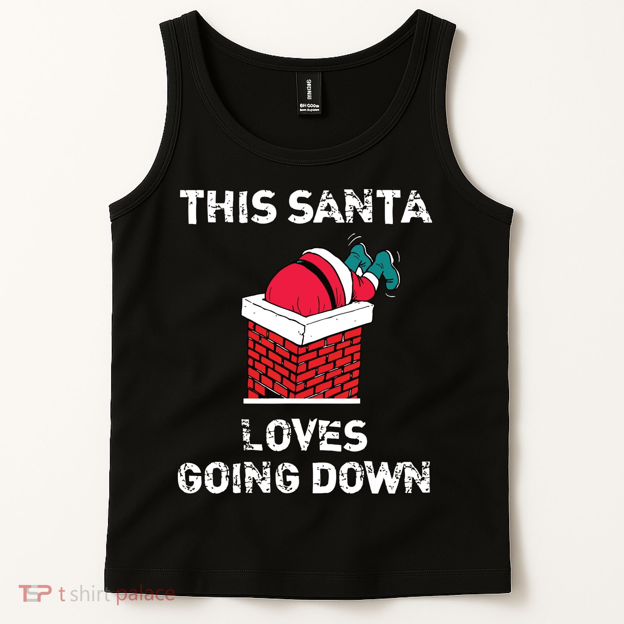 This Santa Loves Going Down Funny Christmas Tank Top