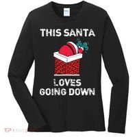 This Santa Loves Going Down Funny Christmas Women's Long Sleeve Shirt thumb 0