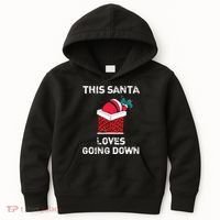 This Santa Loves Going Down Funny Christmas Kids Hoodie thumb 0