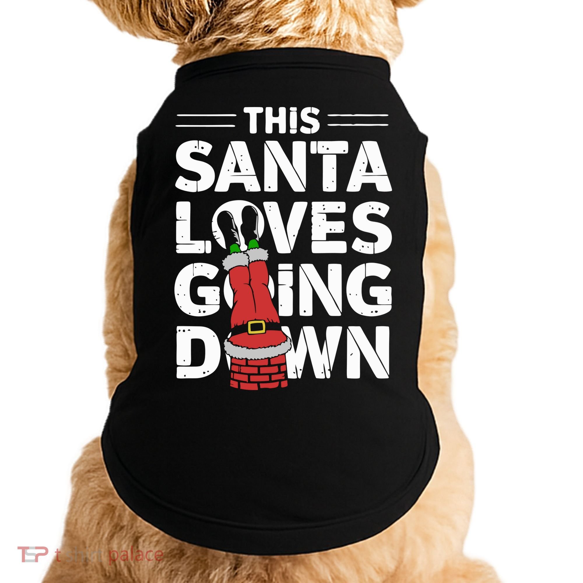 This Santa Loves Going Down Doggie Tank
