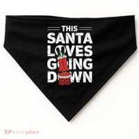 This Santa Loves Going Down USA-Made Doggie Bandana thumb 0