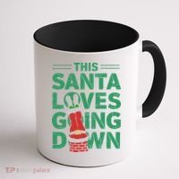 This Santa Loves Going Down Coffee Mug thumb 1