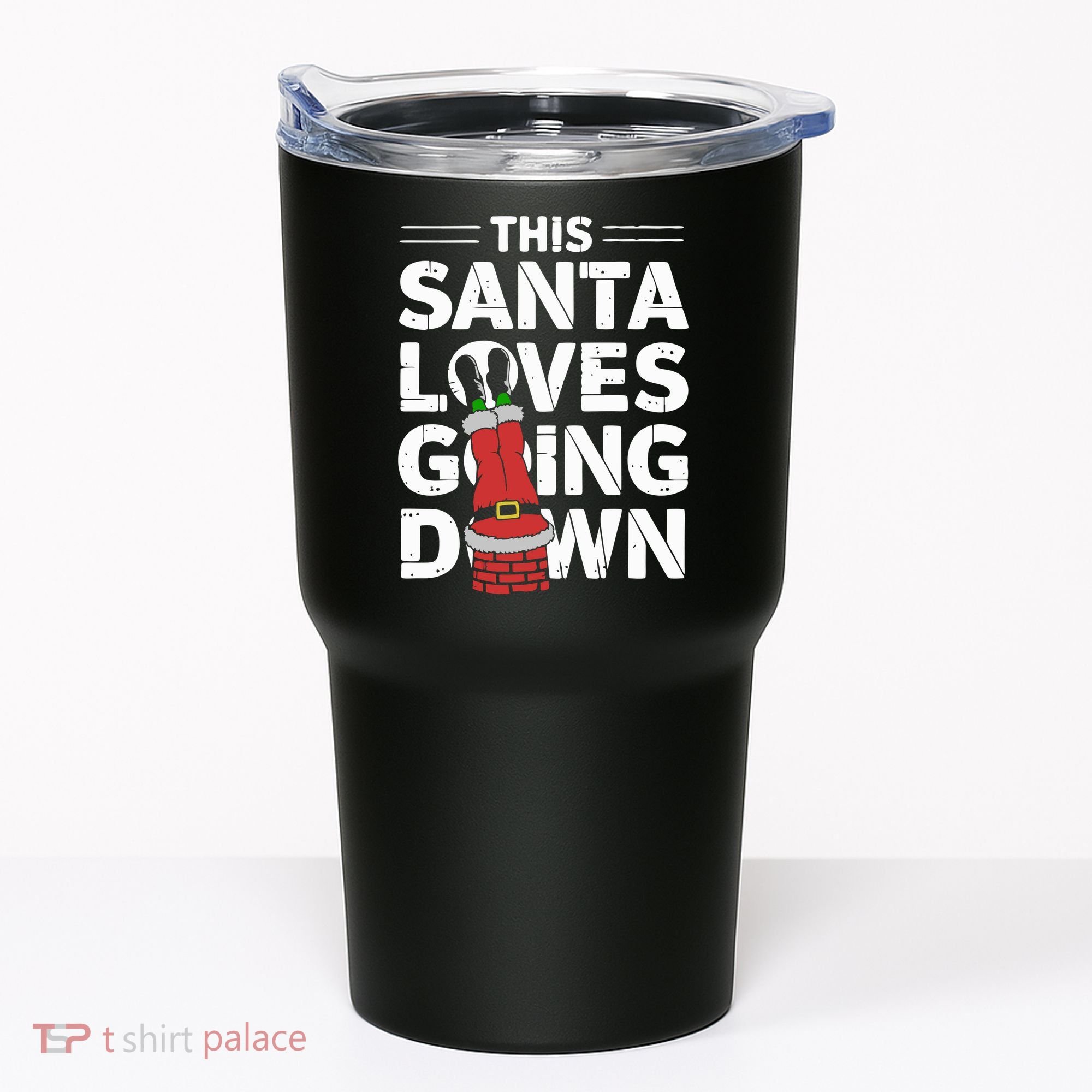 This Santa Loves Going Down Tumbler