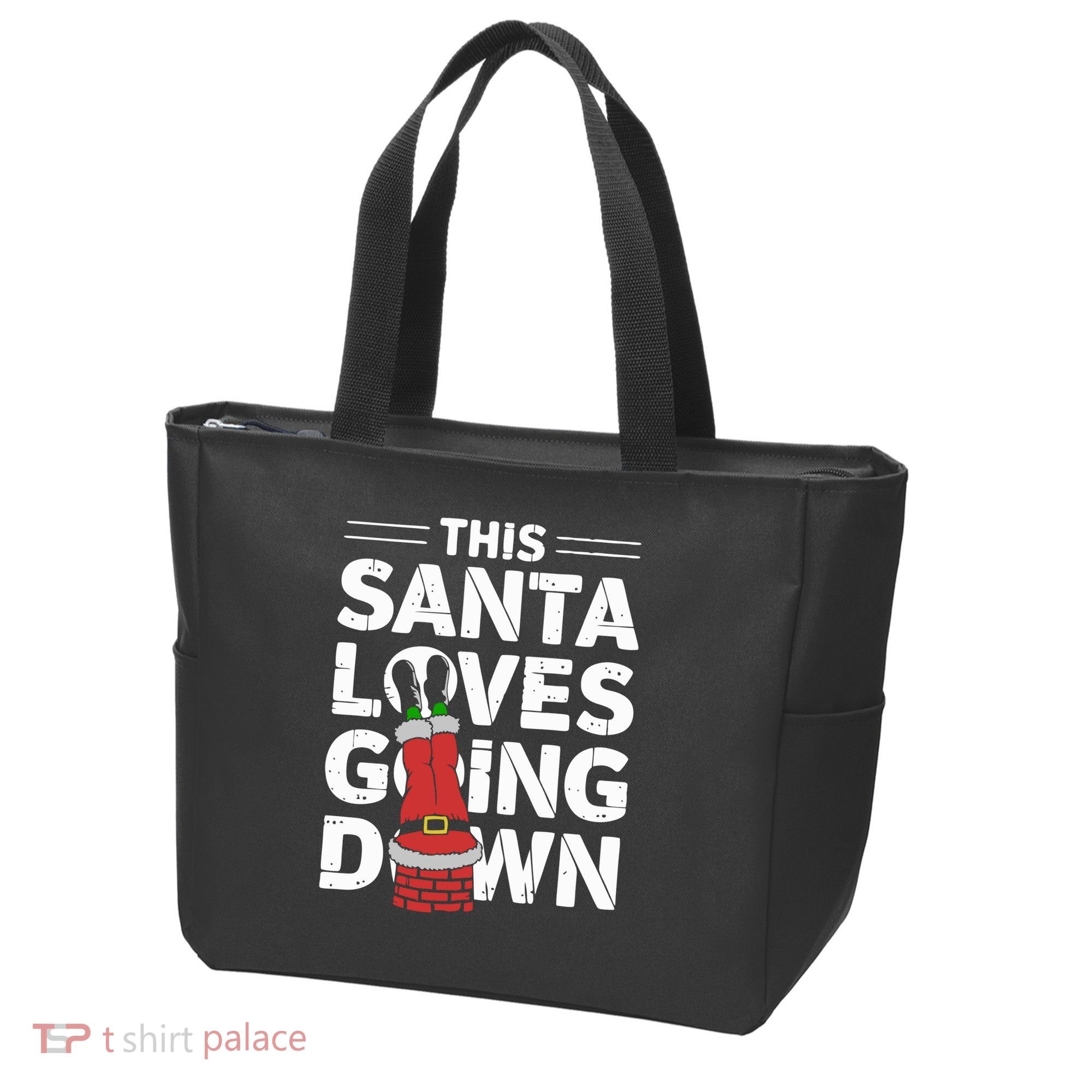 This Santa Loves Going Down Tote Bag