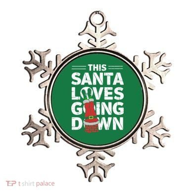 This Santa Loves Going Down Ornament
