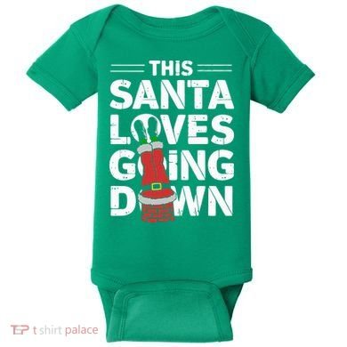 This Santa Loves Going Down Baby Bodysuit