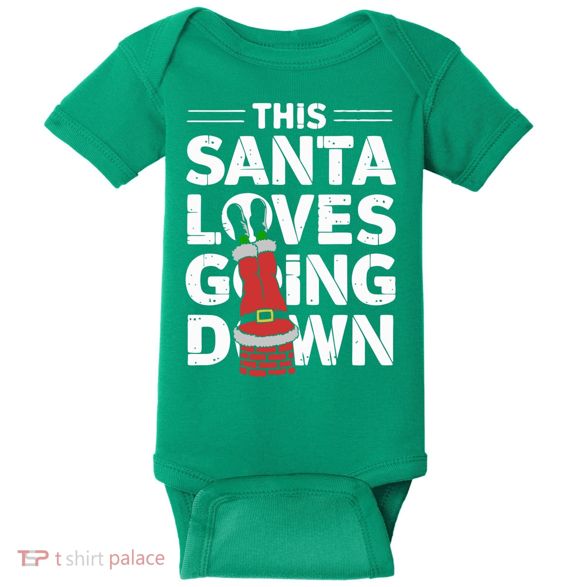 This Santa Loves Going Down Baby Bodysuit