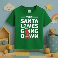 This Santa Loves Going Down Toddler T-Shirt thumb 3