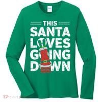 This Santa Loves Going Down Women's Long Sleeve Shirt thumb 0