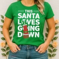 This Santa Loves Going Down Women's T-Shirt thumb 2