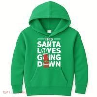This Santa Loves Going Down Kids Hoodie thumb 0