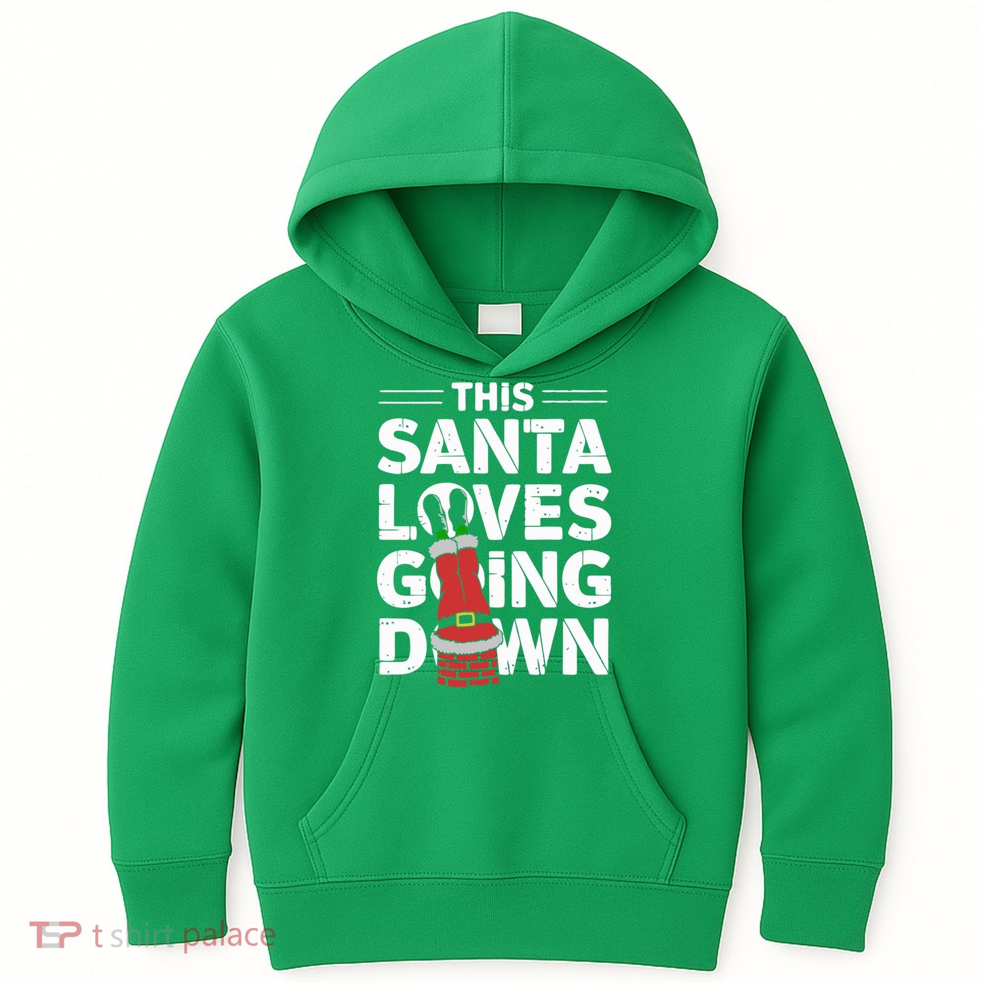 This Santa Loves Going Down Kids Hoodie