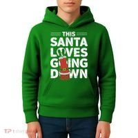 This Santa Loves Going Down Kids Hoodie thumb 4