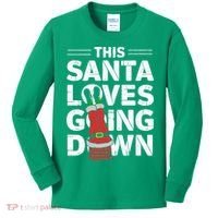 This Santa Loves Going Down Kids Long Sleeve Shirt thumb 0
