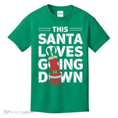 This Santa Loves Going Down Kids T-Shirt