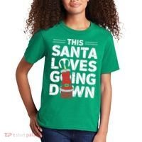 This Santa Loves Going Down Kids T-Shirt thumb 2