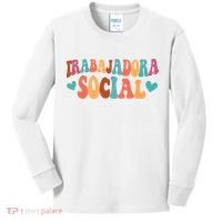 Trabajadora Social Latina Social Worker Spanish MSW Chingona Kids Long Sleeve Shirt thumb 0