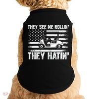 They See Me Rollin Hatin Funny Golf Doggie Tank thumb 0