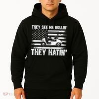 They See Me Rollin Hatin Funny Golf Hoodie thumb 2