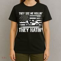 They See Me Rollin Hatin Funny Golf T-Shirt thumb 4